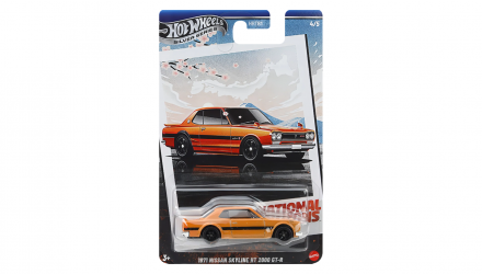 Тематическая Машинка Hot Wheels 1971 Nissan Skyline H/T 2000 GT-R Icons 1:64 JBY89 Orange - Retromagaz, image 1