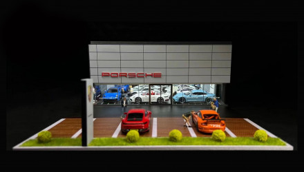 Диорама G-Fans Porsche Center Building 1:64 710031 Black - Retromagaz, image 4