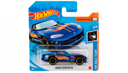 Машинка Базовая Hot Wheels Dodge Viper RT/10 Treasure Hunts Race Team 1:64 GHD75 Blue - Retromagaz, image 1