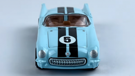 Тематична Машинка Hot Wheels 1955 Corvette Vintage Racing Club 1:64 HRT81/HRV01 Blue - Retromagaz, image 5