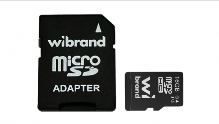 Карта Пам'яті Wibrand microSDHC 16GB UHS-1 + SD Adapter - Retromagaz, image 2
