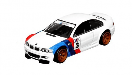 Машинка Premium Hot Wheels 2016 BMW M2 / 2001 M5 (E39) / M3 (E46) / Fleet Flyer Diorama 1:64 HCR52 White 4шт - Retromagaz, image 3