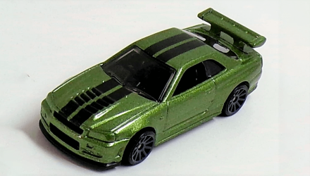 Машинка Базовая Hot Wheels Skyline GT-R (BNR34) Nissan 1:64 FYC52 Green - Retromagaz, image 2