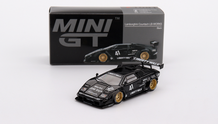 Машинка Premium MINI GT Lamborghini Countach LB-WORKS 1:64 MGT01081-CH Black - Retromagaz, image 4