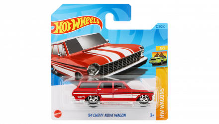 Машинка Базовая Hot Wheels '64 Chevy Nova Wagon Wagons 1:64 HKH70 Red - Retromagaz, image 1