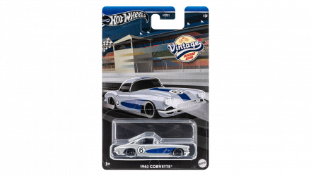 Тематична Машинка Hot Wheels 1962 Corvette Vintage Racing Club 1:64 HRT81/HRV06 Grey - Retromagaz, image 1