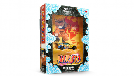 Машинка Premium Hot Wheels Naruto Nissan Silvia (S15) Mattel Creations Collaboratory 1:64 JNN04 Yellow - Retromagaz, image 1