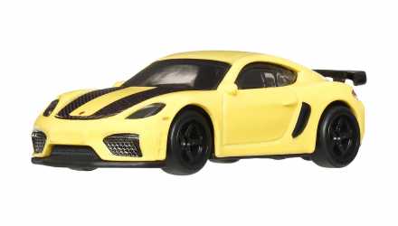 Машинка Premium Hot Wheels Porsche 718 Cayman GT4 Deutschland Design 1:64 JKF42 Yellow - Retromagaz, image 1