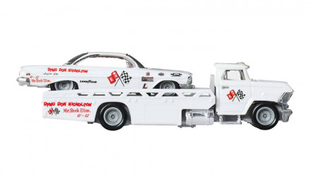 Машинка Premium 2шт Hot Wheels '61 Impala та Horizon Hauler Team Transport 1:64 JHX88 White - Retromagaz, image 3