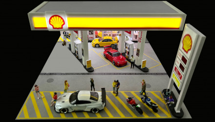 Диорама G-Fans Shell Gas Station 1:64 710035 Black - Retromagaz, image 4