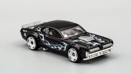 Машинка Базова Hot Wheels '68 Mercury Cougar Flames 1:64 GMR67 Black - Retromagaz, image 2