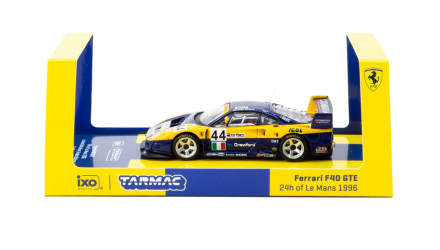 Машинка Premium Tarmac Works Ferrari F40 GTE 24h of Le Mans 1996 1:64 T64-088-96LM44 Blue - Retromagaz, image 3