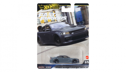 Машинка Premium Hot Wheels 2020 Dodge Charger Hellcat Fast & Furious 1:64 JBL96 Grey - Retromagaz, image 1