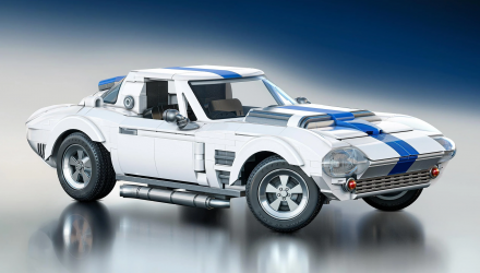 Конструктор Hot Wheels Brick Shop Elite Corvette Grand Sport 918 деталей JGR31 White - Retromagaz, image 1