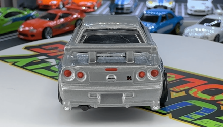 Тематична Машинка Hot Wheels Nissan Skyline GT-R (BNR34) Brian O'Conner Fast & Furious 1:64 JBY31 Silver - Retromagaz, image 6