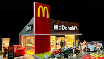 Діорама G-Fans McD Building 1:64 710033 Black - Retromagaz, image 3