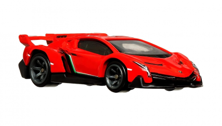 Машинка Premium Hot Wheels Lamborghini Veneno Speed Machines 1:64 HKC41 Red - Retromagaz, image 2