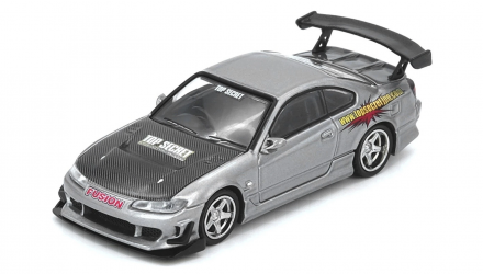 Машинка Premium INNO64 TOP SECRET Silvia (S15) 1:64 IN64-S15TS-SIL Silver - Retromagaz, image 1