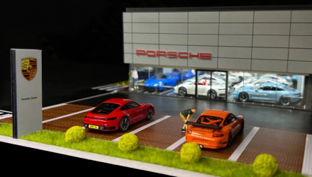 Диорама G-Fans Porsche Center Building 1:64 710031 Black - Retromagaz, image 1