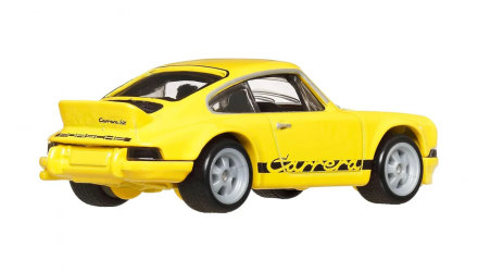 Машинка Premium Hot Wheels Porsche 911 Carrera RS 2.7 Hammer Drop 1:64 HRW07 Yellow - Retromagaz, image 3