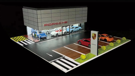 Диорама G-Fans Porsche Center Building 1:64 710031 Black - Retromagaz, image 2
