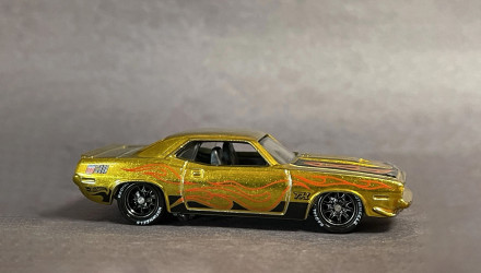 Машинка Базовая Hot Wheels '70 Plymouth AAR Cuda Super Treasure Hunt STH HW Torque 1:64 JJM28 Gold - Retromagaz, image 2