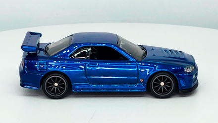 Машинка Premium Hot Wheels Nissan Skyline GTR (BNR34) Fast & Furious 1:64 GRL84 Metallic Blue - Retromagaz, image 5