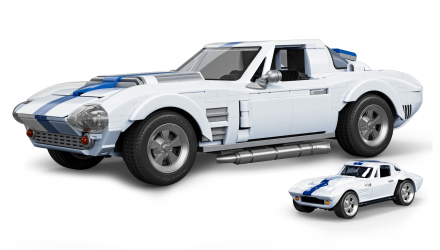 Конструктор Hot Wheels Brick Shop Elite Corvette Grand Sport 918 деталей JGR31 White - Retromagaz, image 2