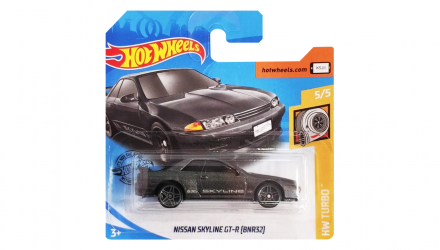 Машинка Базовая Hot Wheels Nissan Skyline GT-R (BNR32) Turbo 1:64 GHD03 Grey - Retromagaz, image 1