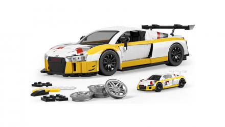 Конструктор Hot Wheels Mattel Brick Shop Hot Wheels ‘15 Audi R8 Lms 820 Деталей JFT18 White - Retromagaz, image 3