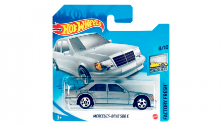 Машинка Базова Hot Wheels Mercedes-Benz 500 E Factory Fresh 1:64 GTB73 Silver - Retromagaz, image 1