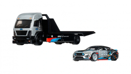 Машинка Premium 2шт Hot Wheels 2024 Ford Mustang RTR Spec 5-FD та Aero Lift Team Transport 1:64 JHX92 White - Retromagaz, image 1