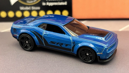 Машинка Базова Hot Wheels '18 Dodge Challenger SRT Demon Muscle Mania 1:64 HKJ54 Blue - Retromagaz, image 6