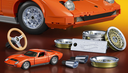 Конструктор Hot Wheels Mattel Brick Shop Hot Wheels Lamborghini ‘71 Miura P400 SV 1523 Деталей JHF61 Orange - Retromagaz, image 4