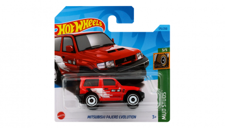 Машинка Базова Hot Wheels Mitsubishi Pajero Evolution Mud Studs 1:64 HKG47 Red - Retromagaz, image 1