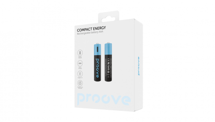 Акумулятор Proove AAA 2шт Compact Energy USB Type-C Black - Retromagaz, image 1