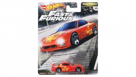 Машинка Premium Hot Wheels Mazda RX-7 FD Fast & Furious 1:64 GJR65 Red - Retromagaz, image 1