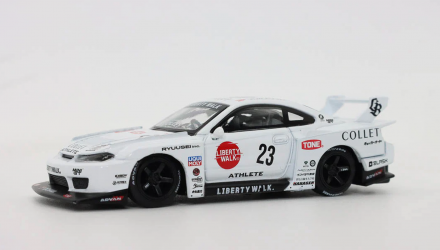 Машинка Premium MINI GT Nissan LB-Super Silhouette S15 SILVIA ATHLETE 1:64 MGT01054-СH White - Retromagaz, image 1