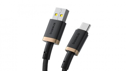 Кабель Baseus Dura Series Fast Charging Cable 60W USB 2.0 - USB Type-C Gold Black 1m - Retromagaz, image 4