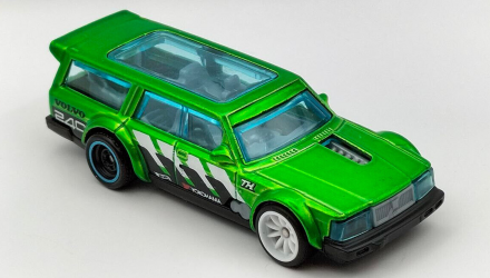 Машинка Базовая Hot Wheels Volvo 240 Drift Wagon Super Treasure Hunt STH Slammed 1:64 HKL19 Green - Retromagaz, image 5