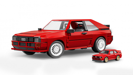 Конструктор Hot Wheels Mattel Brick Shop Hot Wheels Audi ‘84 Sport Quattro 864 Деталей JLK39 Red - Retromagaz, image 2
