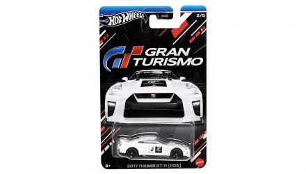 Тематична Машинка Hot Wheels '17 Nissan GT-R (R35) Gran Turismo 1:64 HRV64 White - Retromagaz, image 6