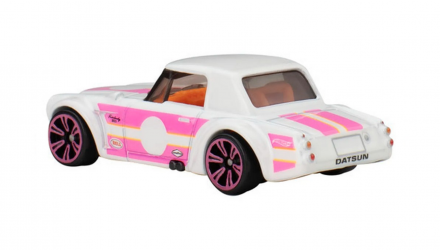 Тематическая Машинка Hot Wheels Datsun Fairlady 2000 Neon Speeders 1:64 JCB04 White - Retromagaz, image 3