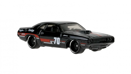 Машинка Базовая Hot Wheels '70 Dodge Hemi Challenger Nightspeed 1:64 JJK79 Black - Retromagaz, image 2