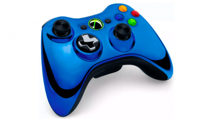 Геймпад Бездротовий Microsoft Xbox 360 Chrome Series Blue Б/У - Retromagaz, image 3