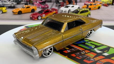 Тематическая Машинка Hot Wheels 1966 Chevy Nova Fast & Furious 1:64 JBY42 Gold - Retromagaz, image 1