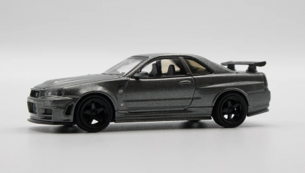 Машинка Premium MINI GT Nissan Skyline GT-R (R34) - Nismo BNR34 CRS Version 1999 1:64 MGT01160 Grey - Retromagaz, image 3