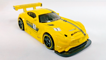 Машинка Базовая Hot Wheels '16 Mercedes-AMG GT3 Race Day 1:64 FYD19 Yellow - Retromagaz, image 3