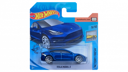 Машинка Базовая Hot Wheels Tesla Model 3 Factory Fresh 1:64 GHF32 Blue - Retromagaz, image 1