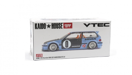 Машинка Premium Kaido House x MiNI GT Honda Civic (EF) Kaido Roulette V1 1:64 KHMG179 Blue - Retromagaz, image 5